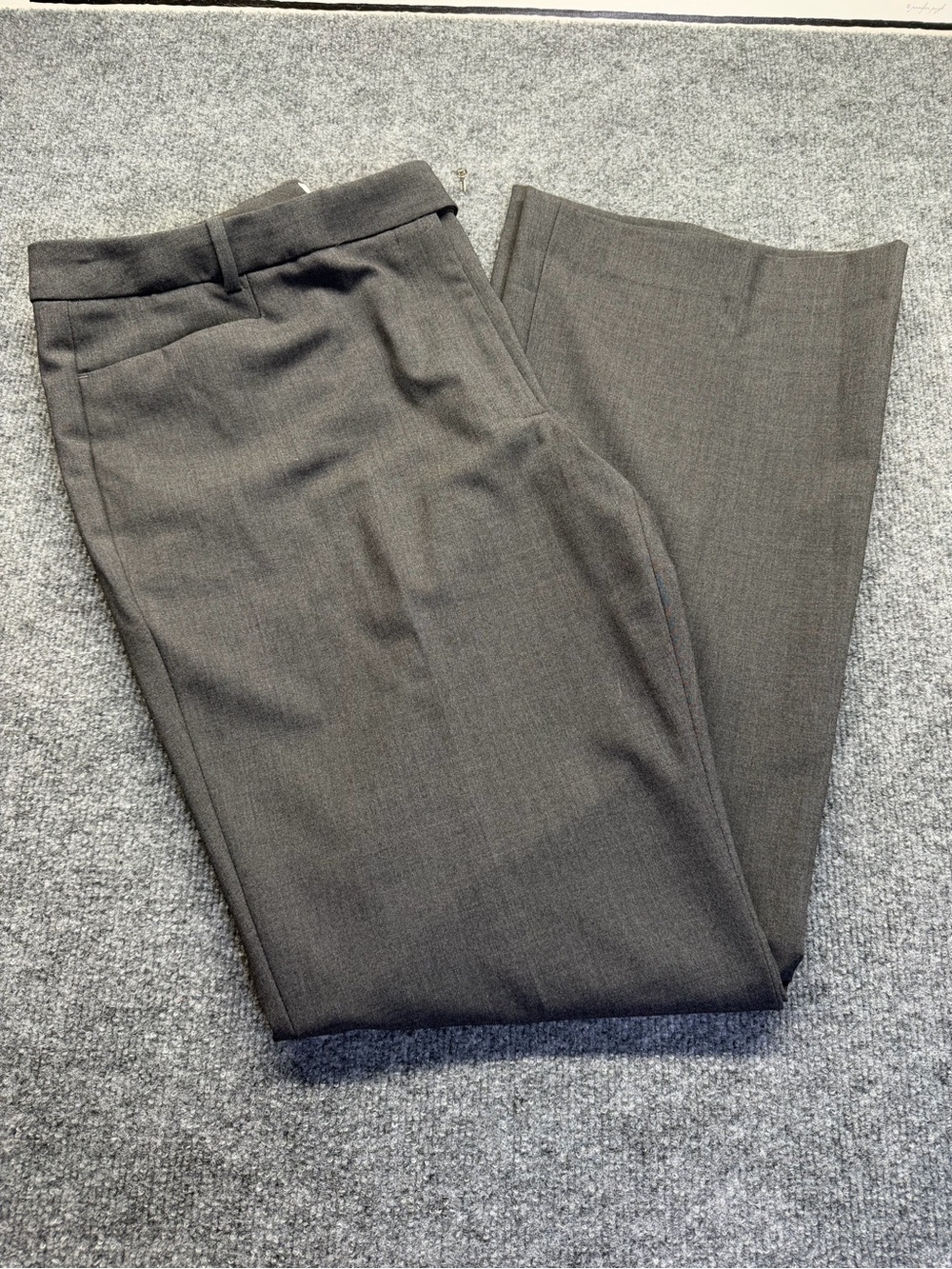Calvin Klein Women's Gray Dress Pants - Flat Front Work Trousers